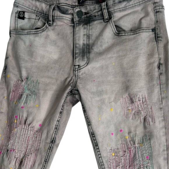 Switch Remarkable Slim Taper Fit Distressed Jeans | Men's Size 32x32 Streetwear - Picture 3 of 9